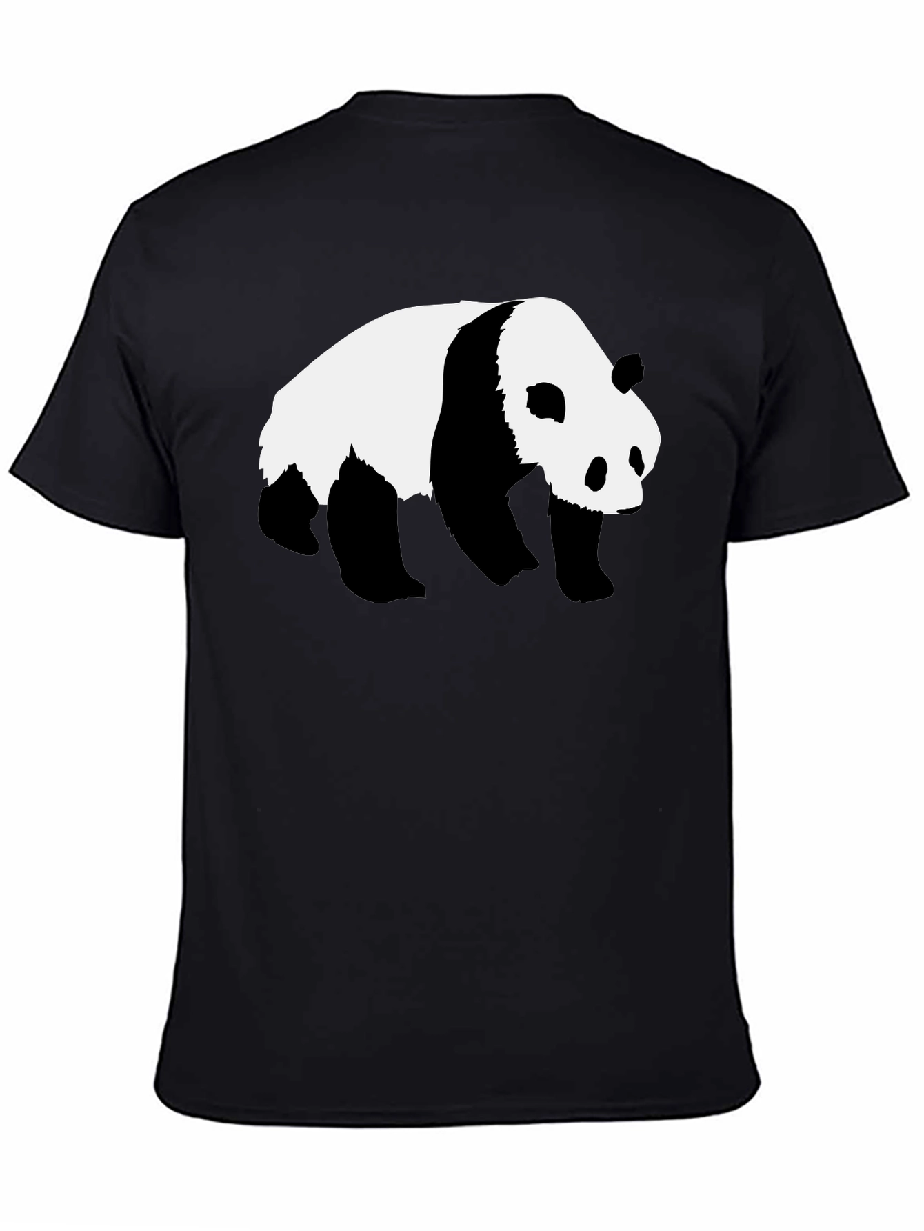 Panda Graphic Tee - Black Cotton T-Shirt