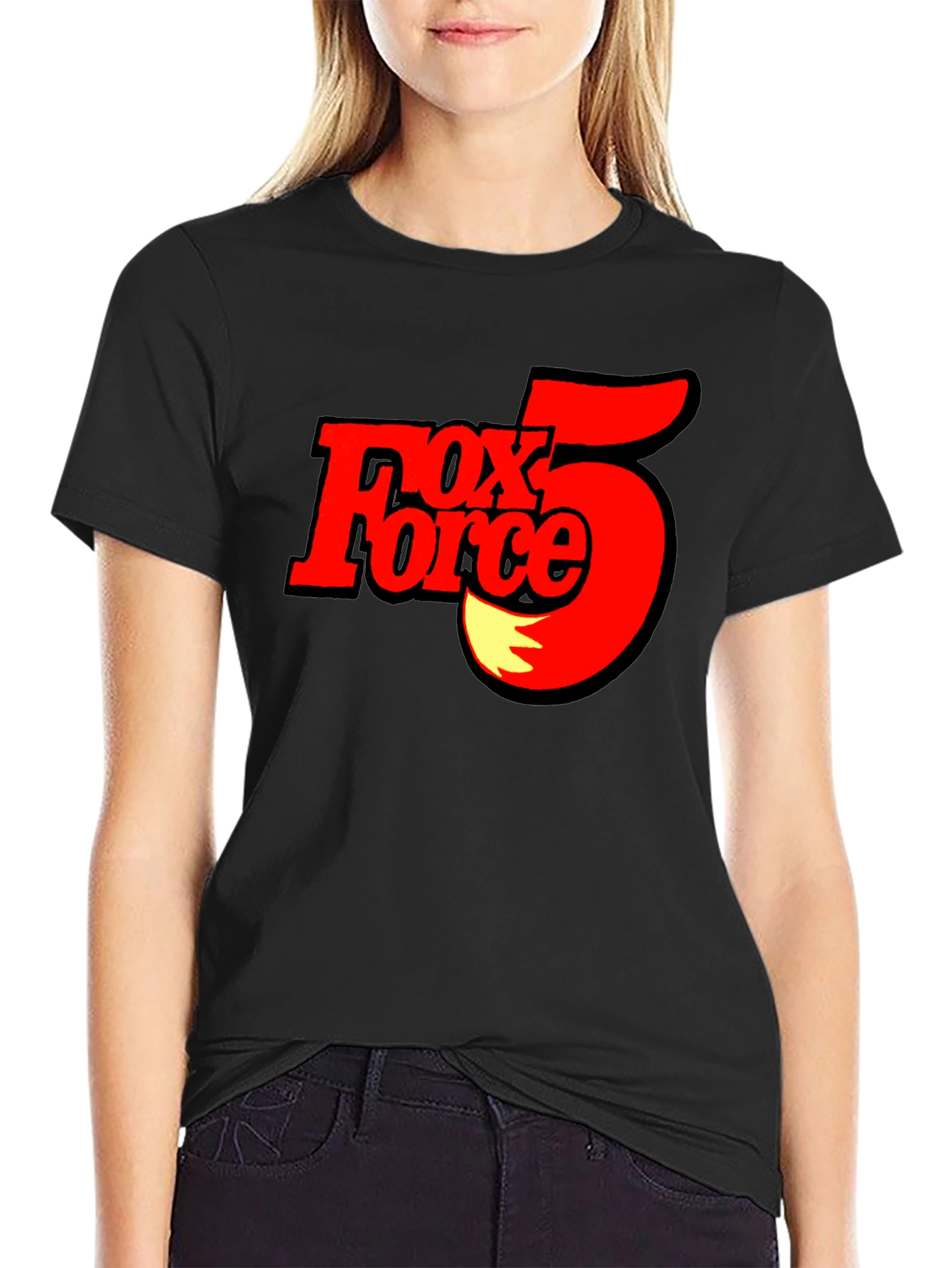 Fox Force 5 T-Shirt - Black Cotton Tee