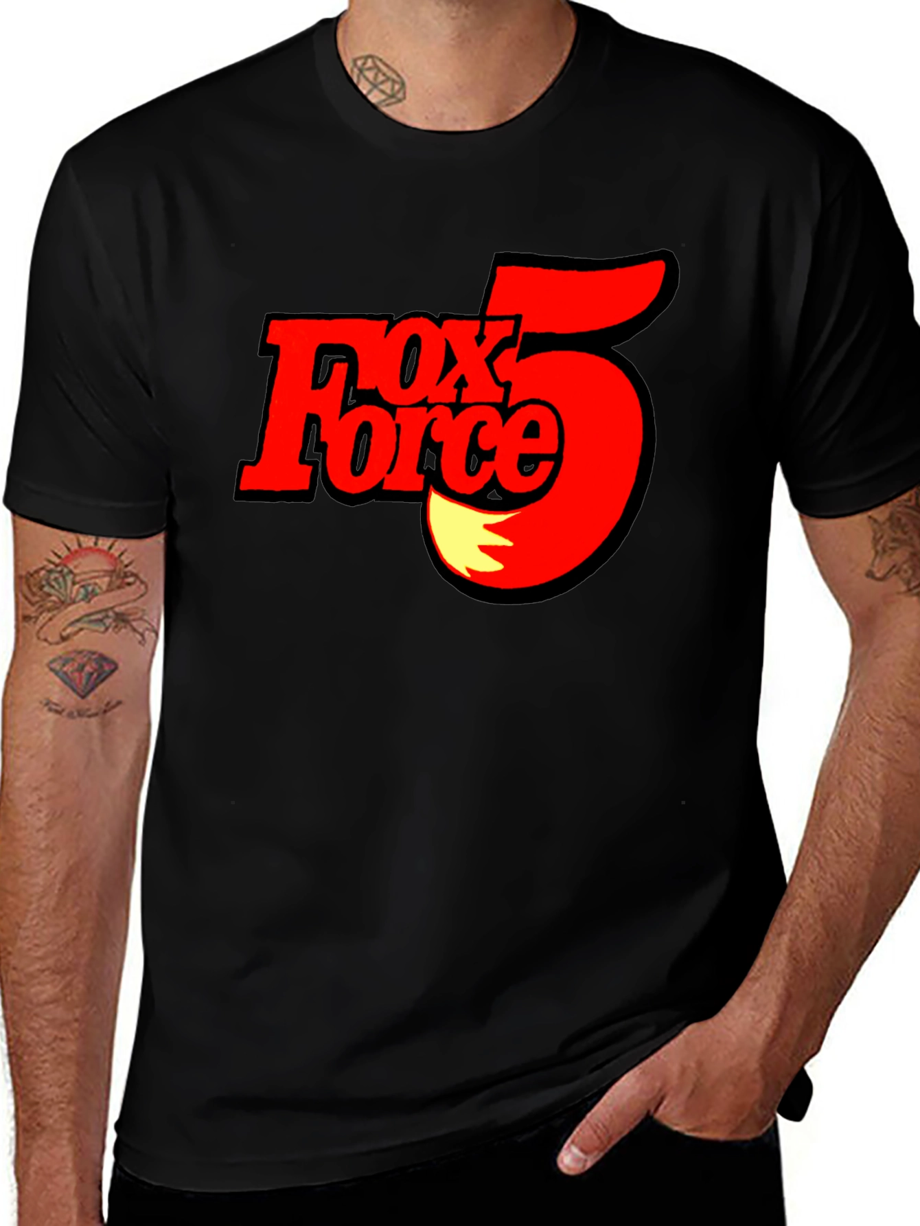 Fox Force 5 T-Shirt - Black Cotton Tee