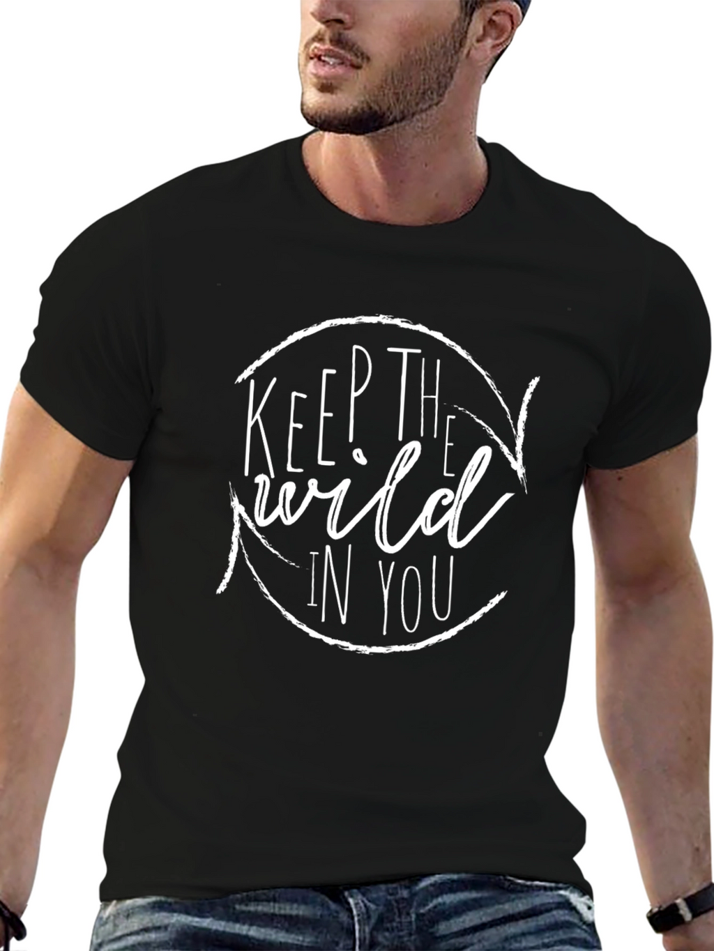 Keep The Wild In You Black Graphic Tee