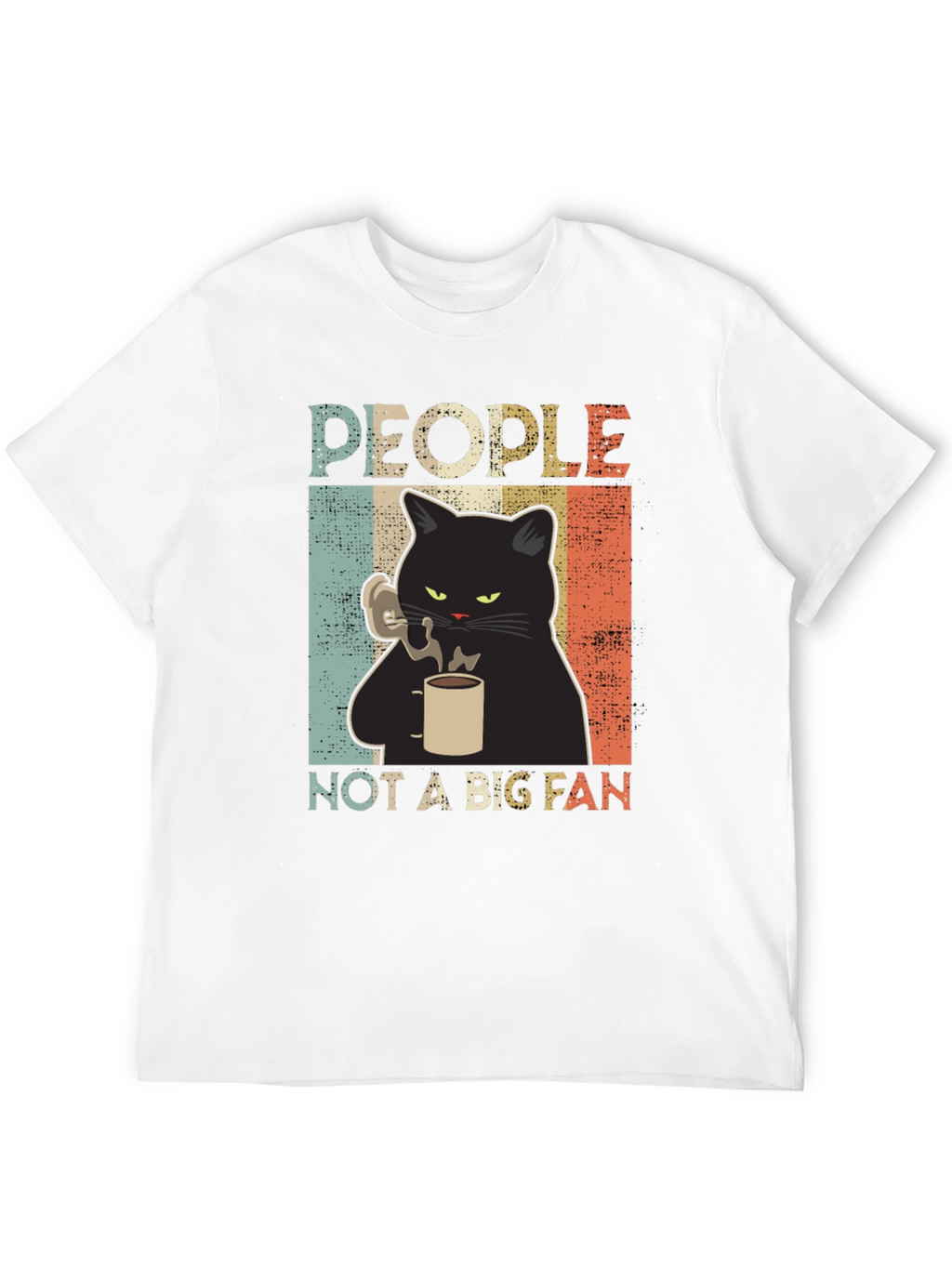 People Not A Big Fan Cat Graphic T-Shirt
