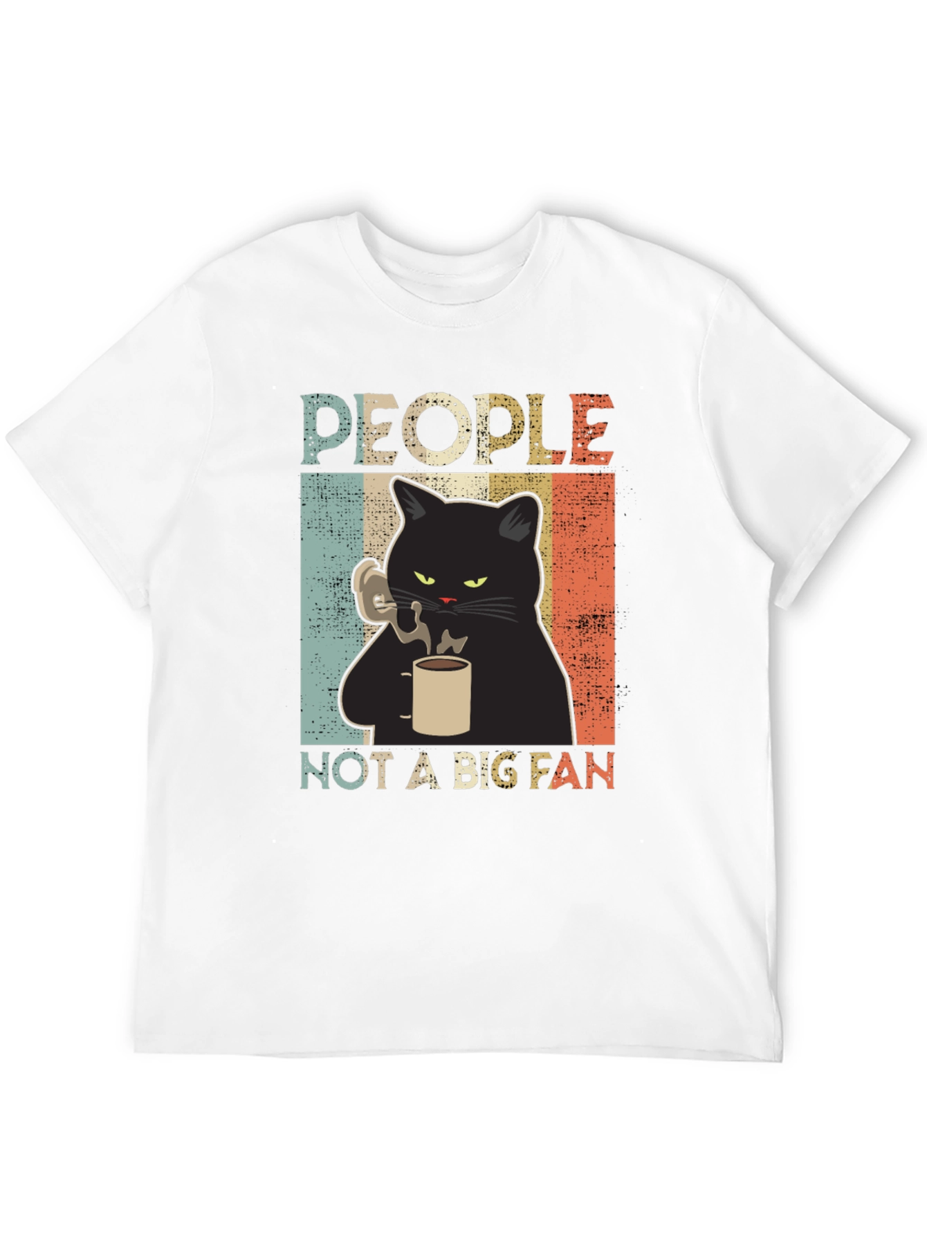 People Not A Big Fan Cat Graphic T-Shirt
