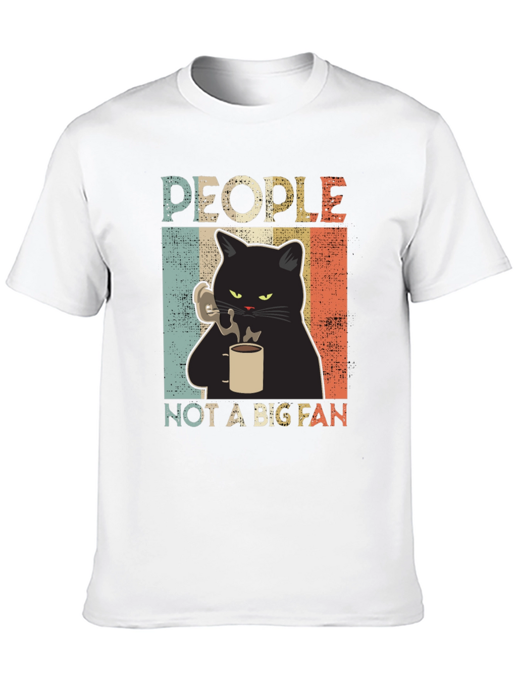 People Not A Big Fan Cat Graphic T-Shirt