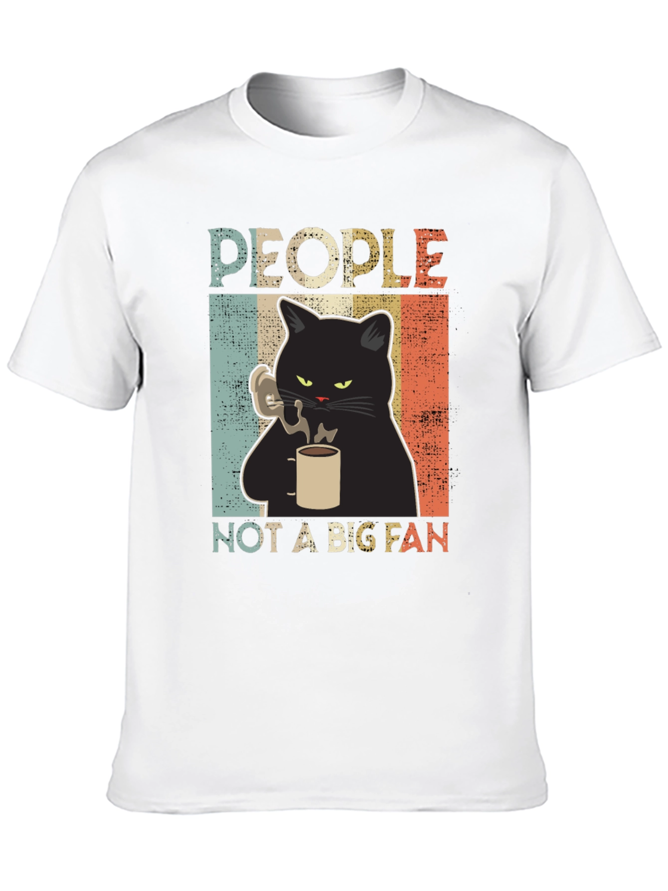 People Not A Big Fan Cat Graphic T-Shirt