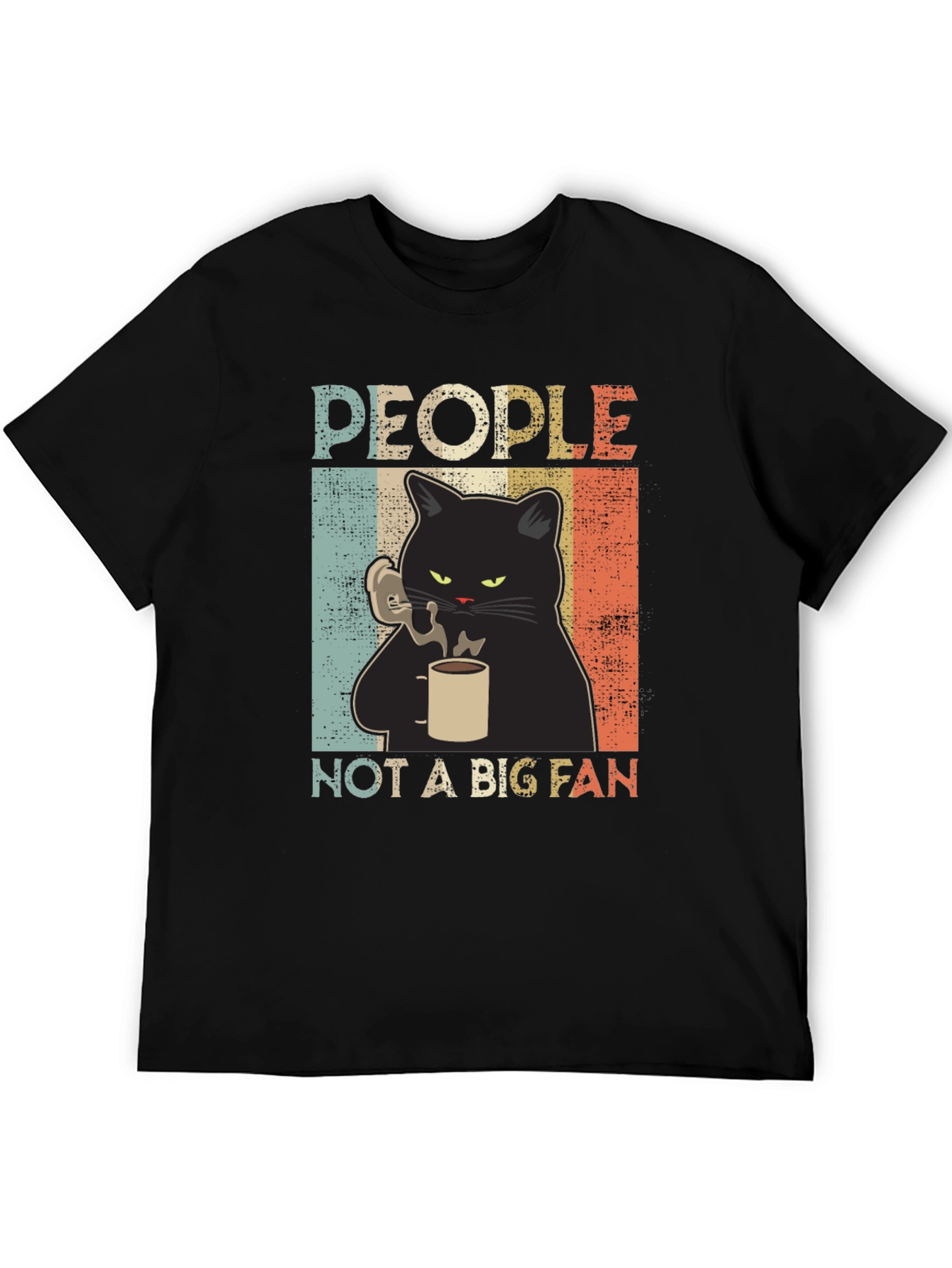 People Not A Big Fan Cat Graphic T-Shirt