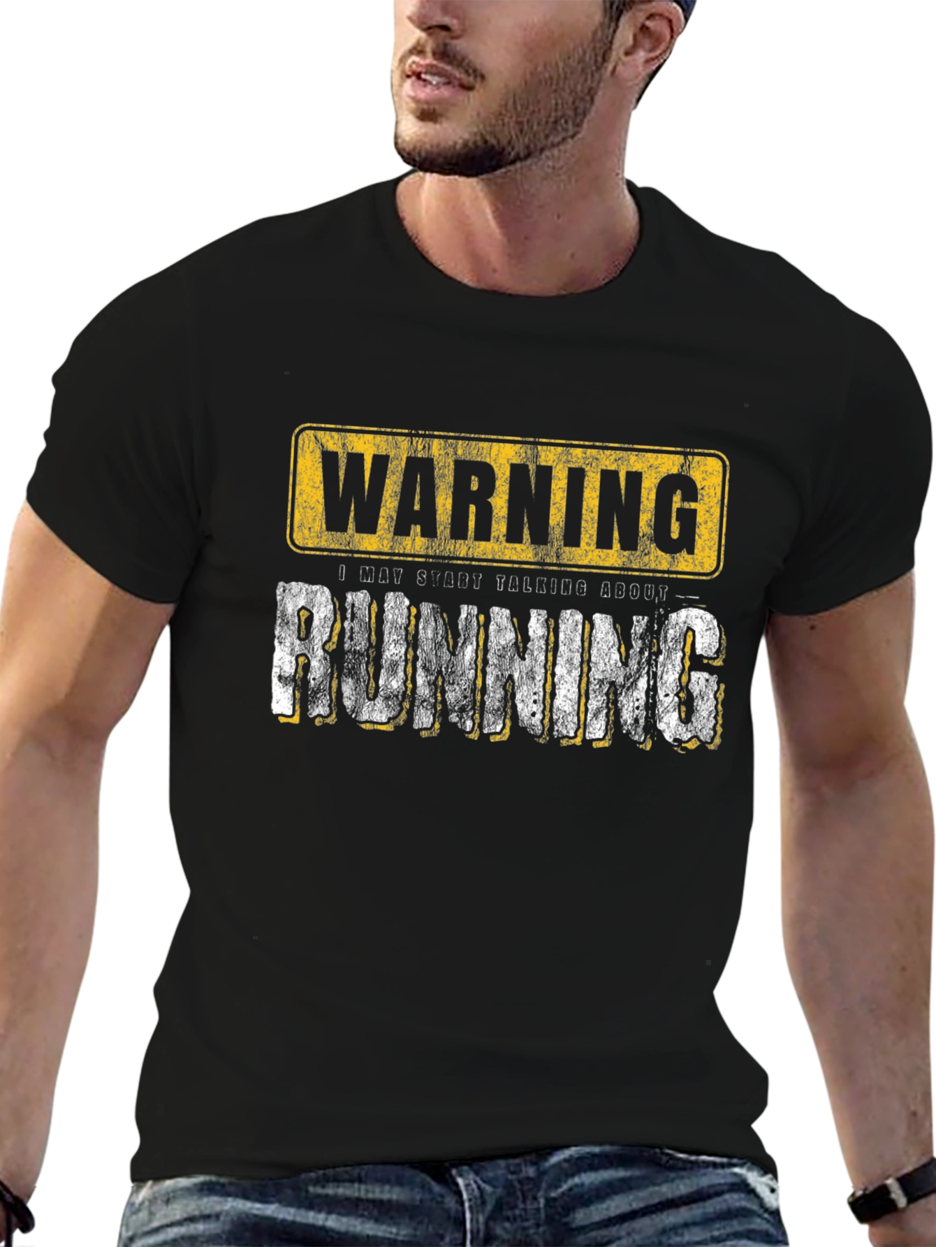 Warning Running Graphic T-Shirt