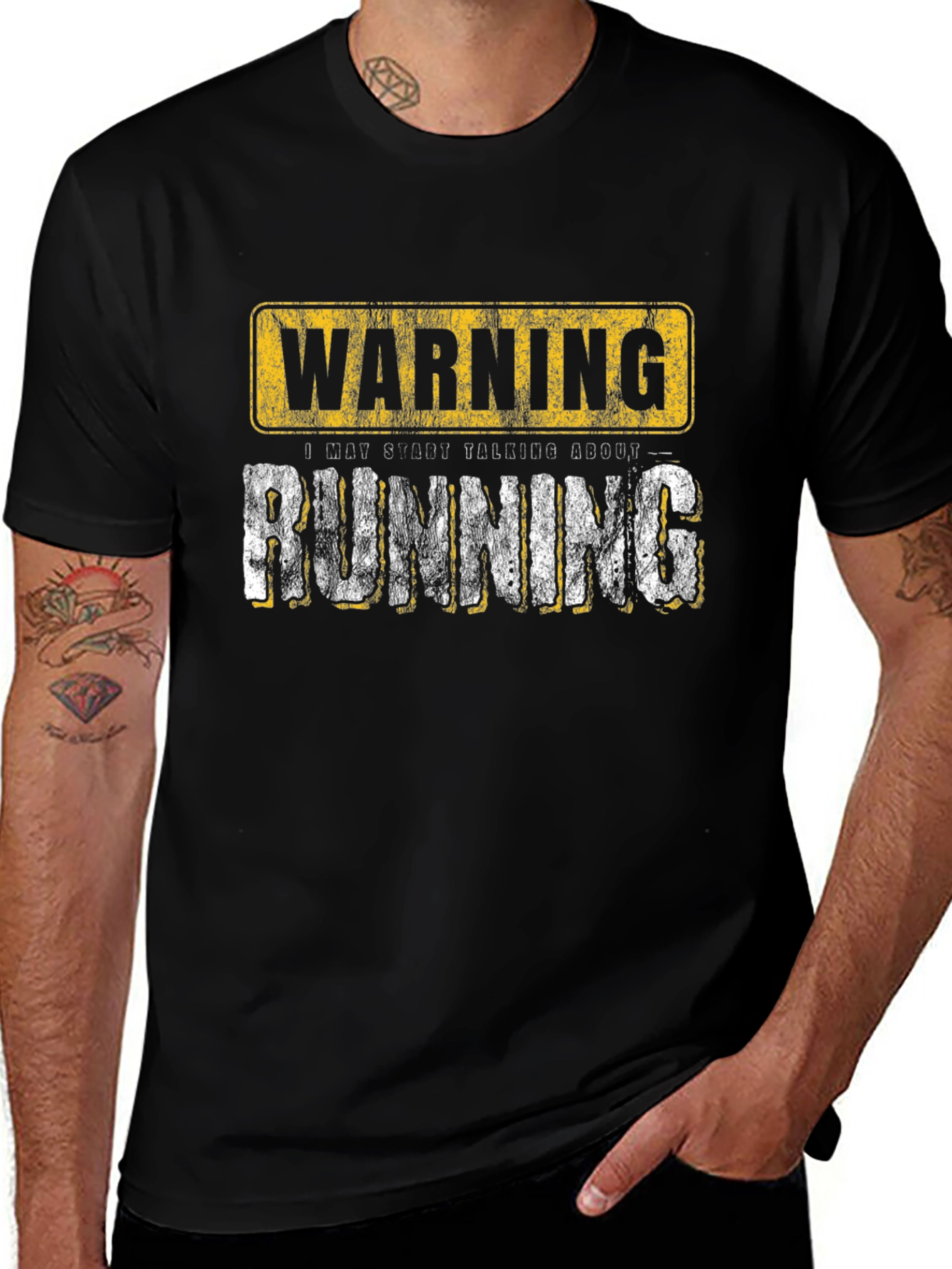 Warning Running Graphic T-Shirt
