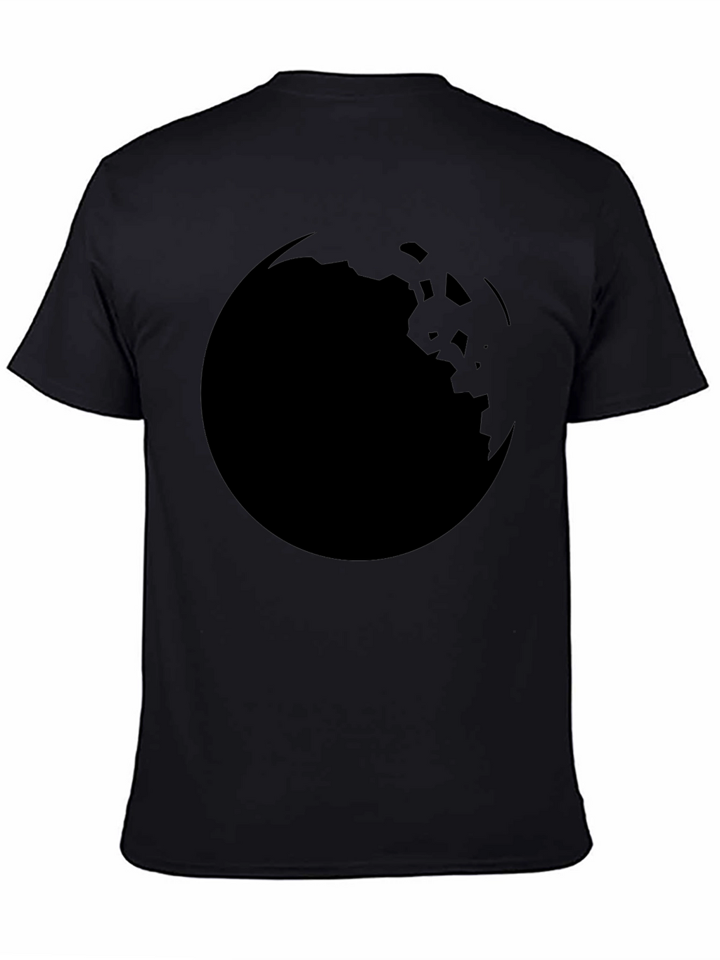 Minimalist Black Graphic Tee - Moon