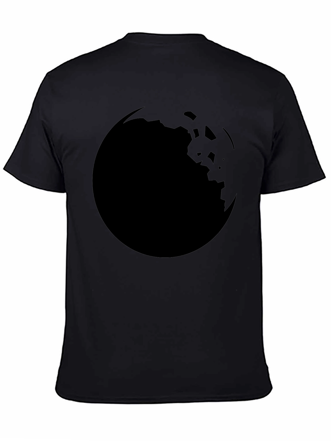 Minimalist Black Graphic Tee - Moon