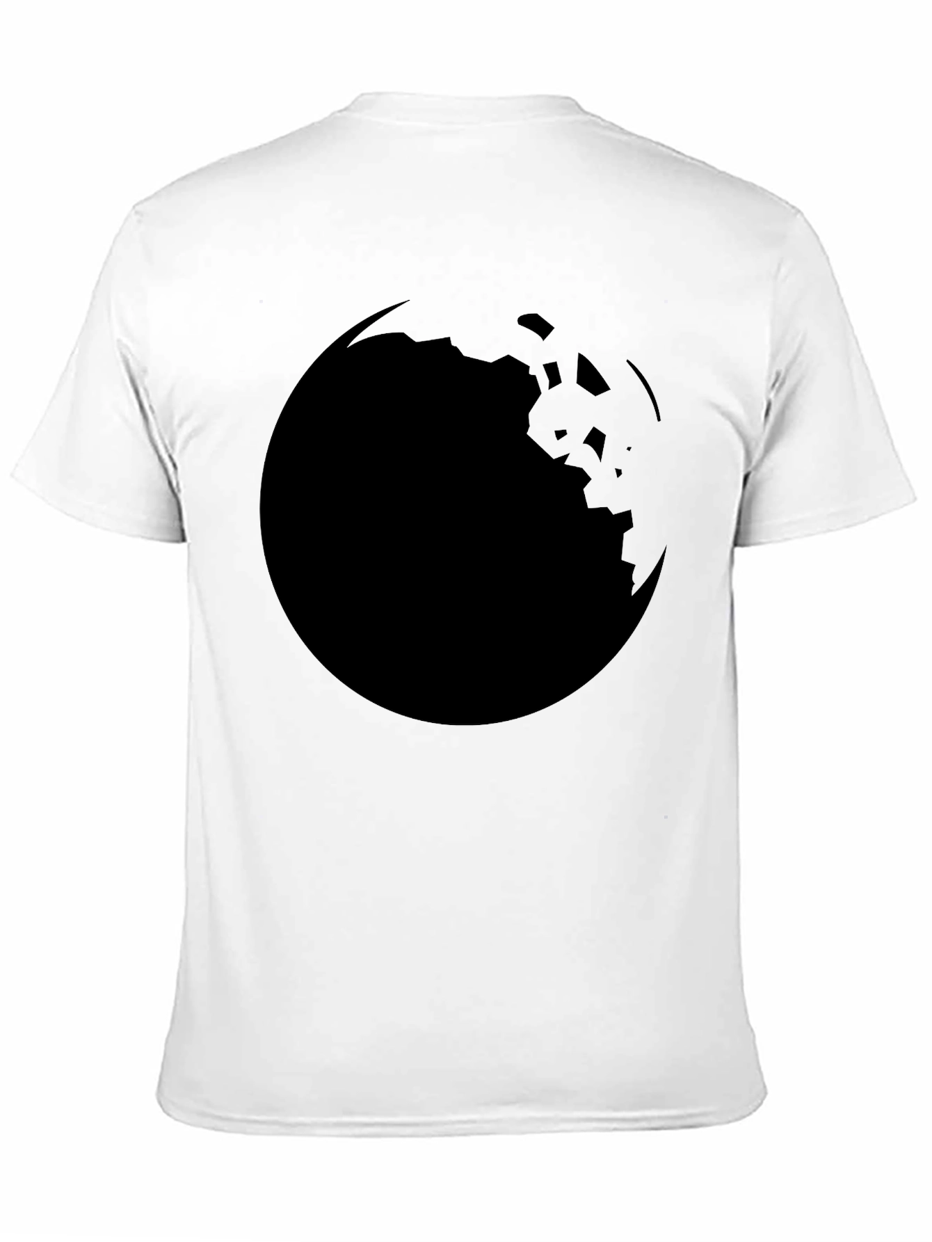 Minimalist Black Graphic Tee - Moon