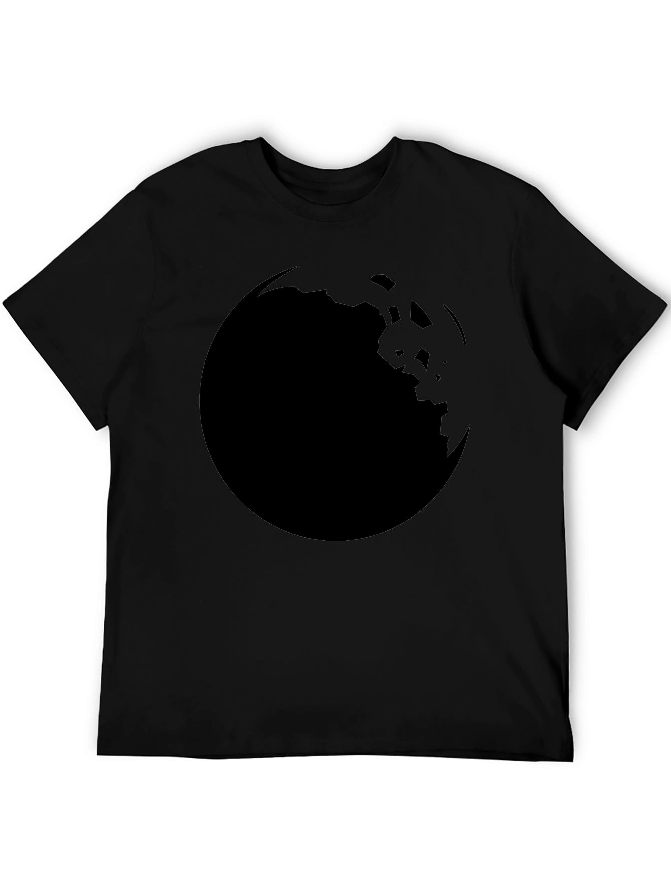 Minimalist Black Graphic Tee - Moon