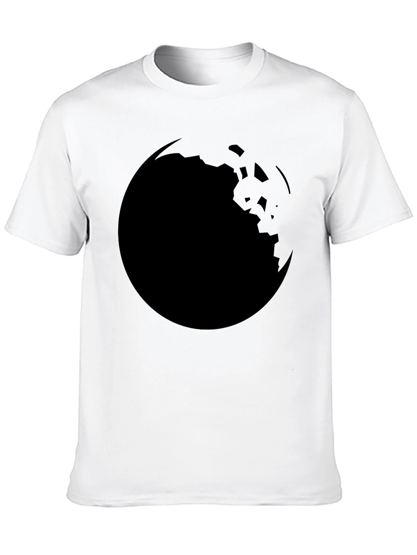 Minimalist Black Graphic Tee - Moon