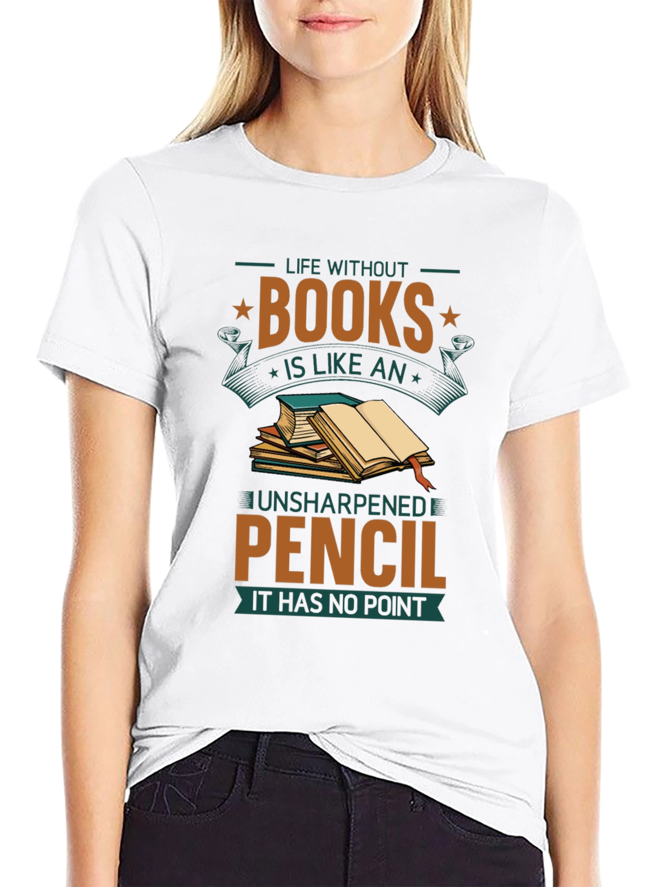 Book Lover T-Shirt: Life Without Books Graphic Tee