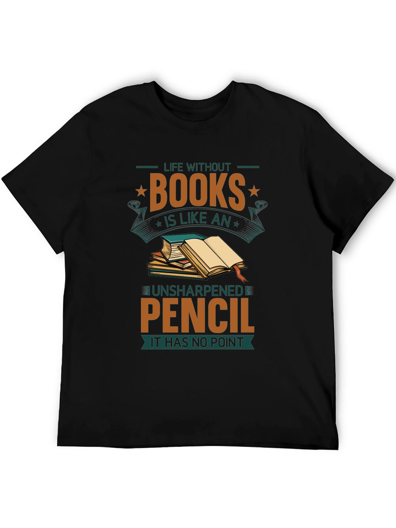 Book Lover T-Shirt: Life Without Books Graphic Tee
