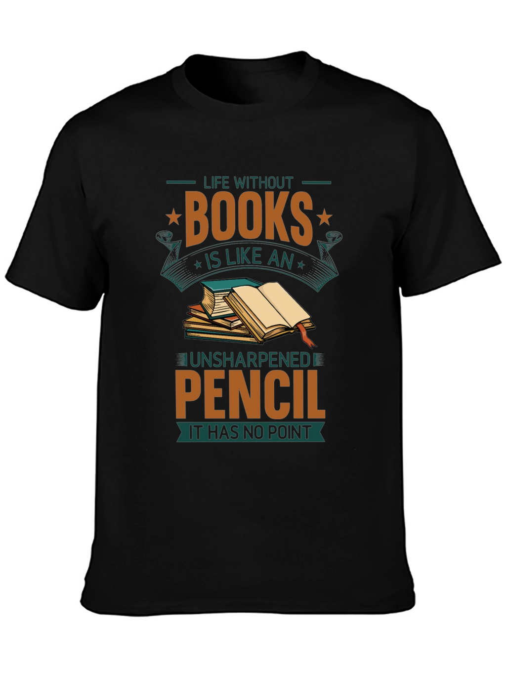 Book Lover T-Shirt: Life Without Books Graphic Tee