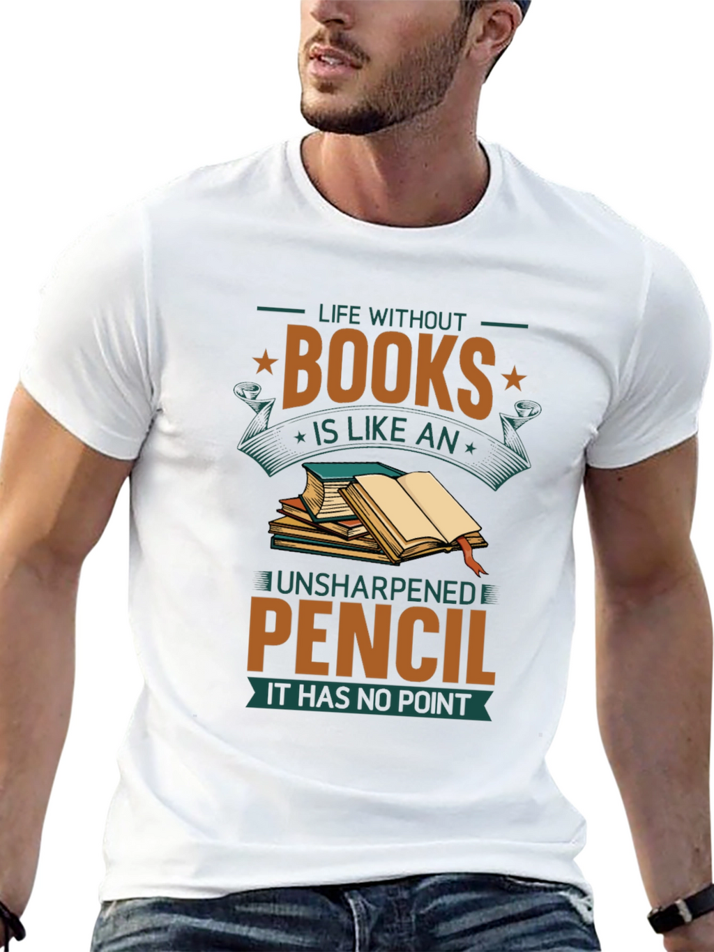 Book Lover T-Shirt: Life Without Books Graphic Tee