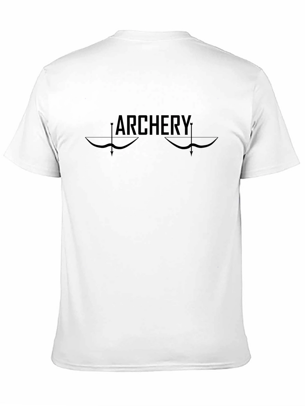 Archery Bow Arrow Graphic T-Shirt - Black Casual Tee