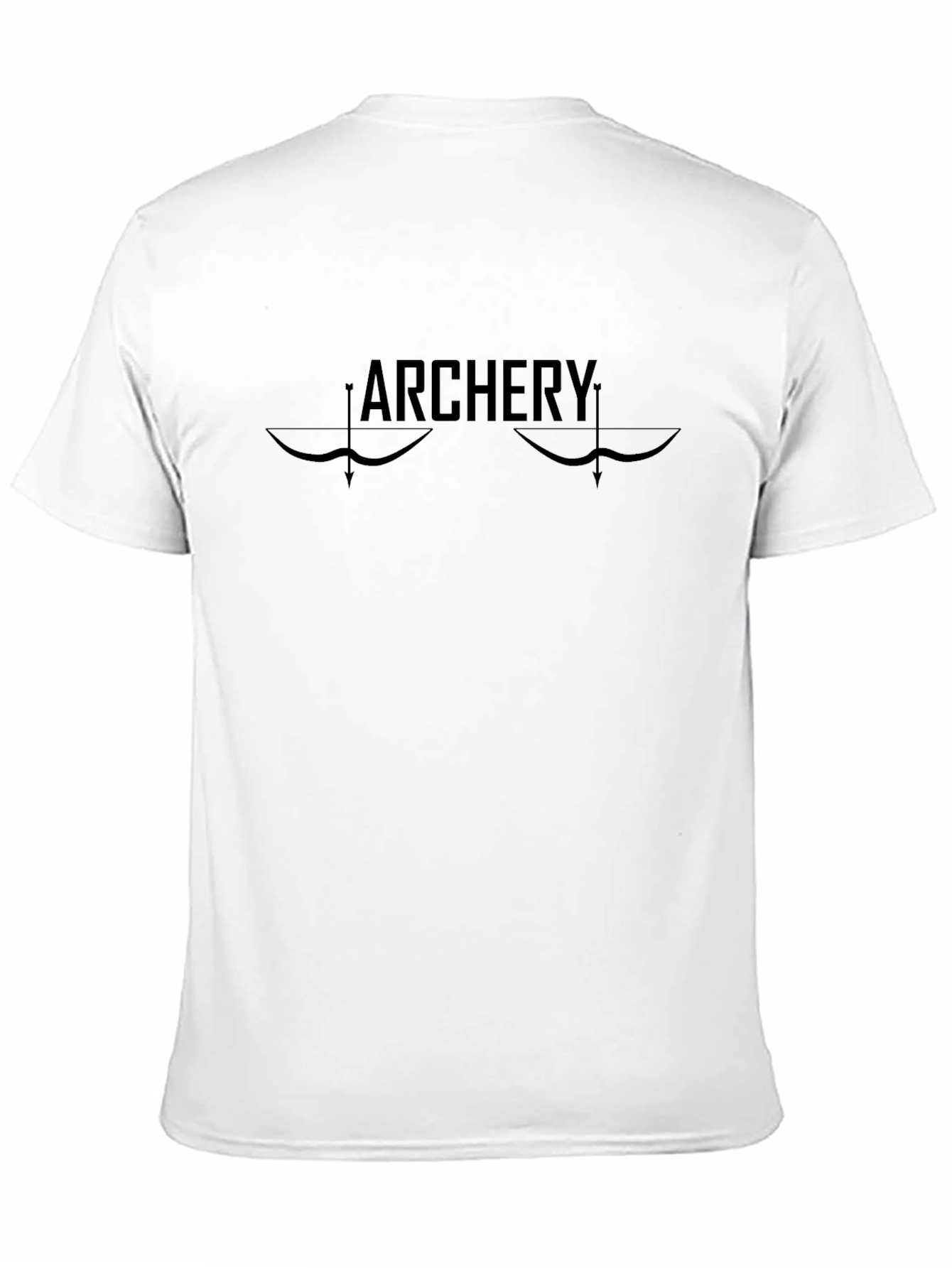 Archery Bow Arrow Graphic T-Shirt - Black Casual Tee