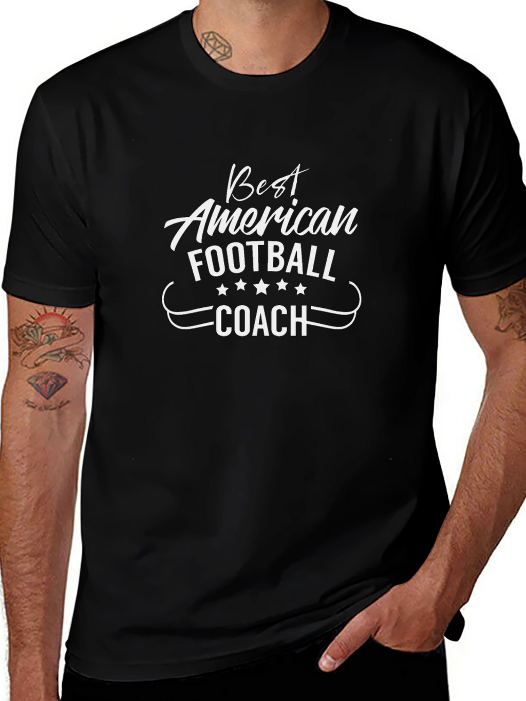 Best American Football Coach T-Shirt - Black
