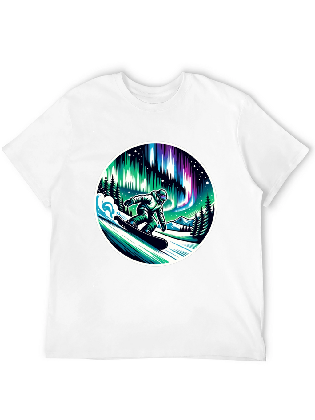 Aurora Snowboarder Graphic T-Shirt