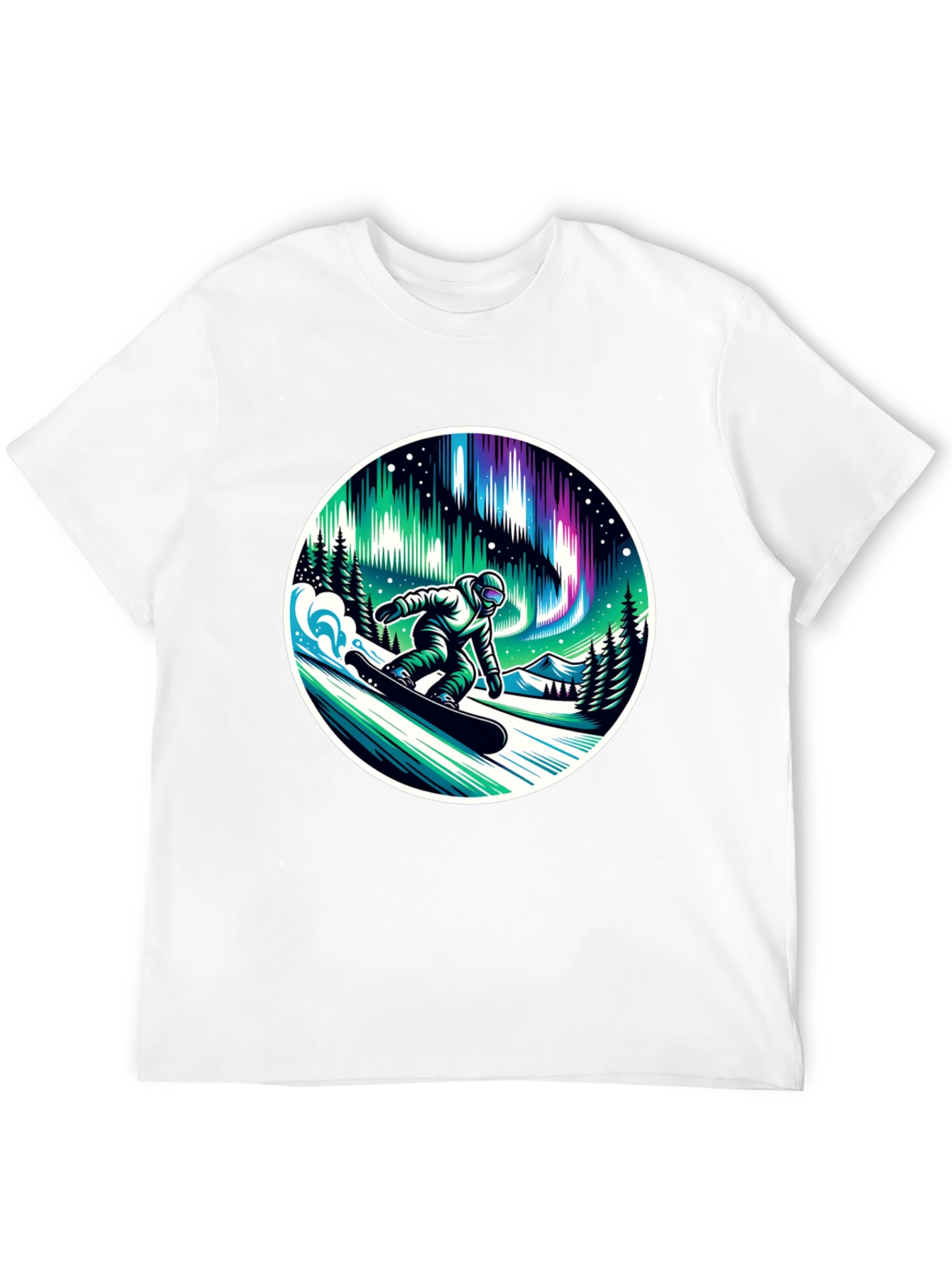 Aurora Snowboarder Graphic T-Shirt