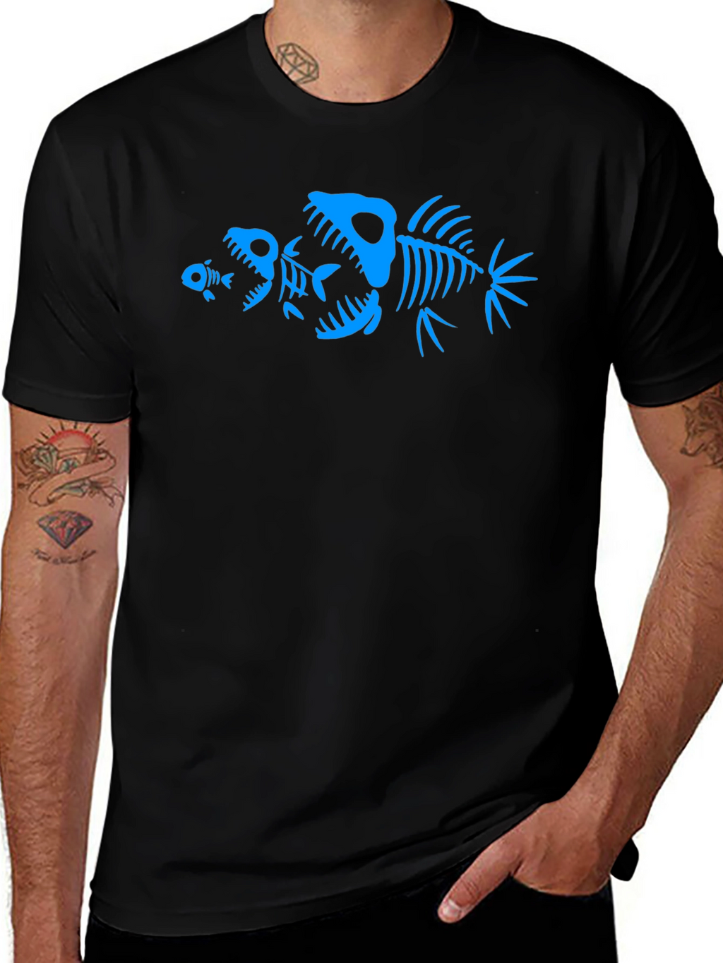 Fishbone Graphic Tee - Dark Humor T-Shirt