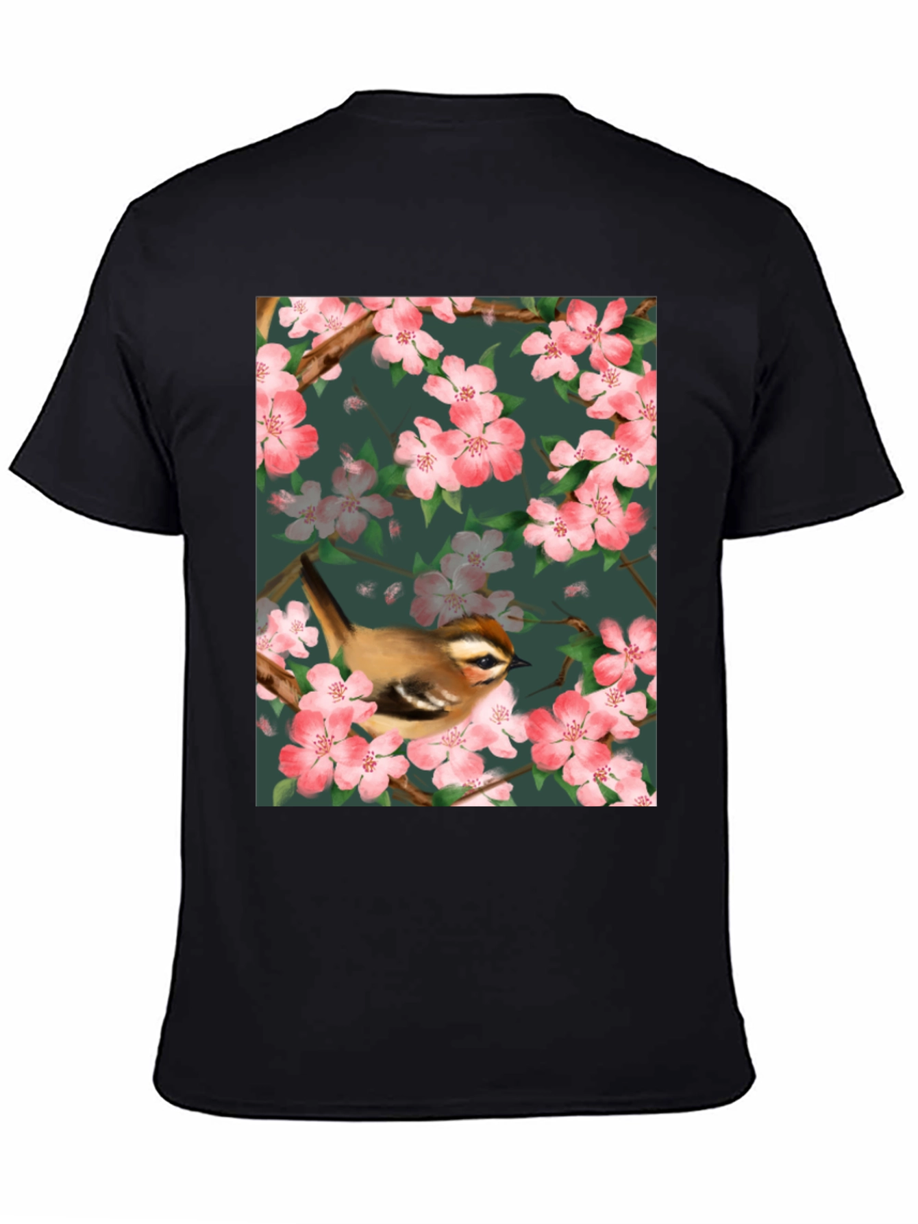 Bird & Blossom Graphic Tee - Nature Lovers Shirt