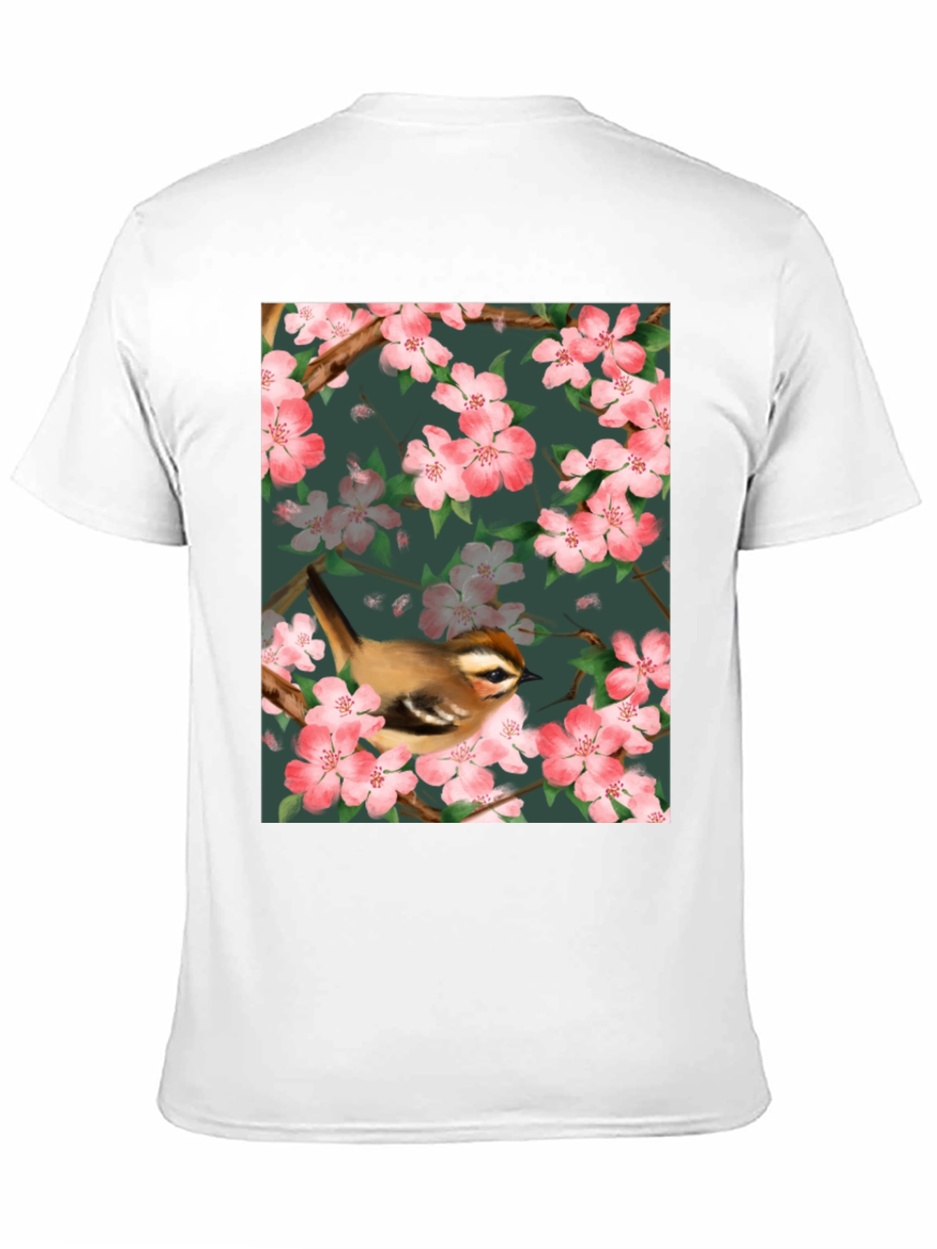 Bird & Blossom Graphic Tee - Nature Lovers Shirt