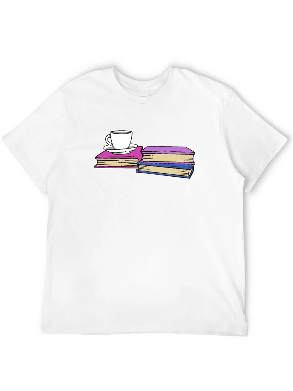 Books and Coffee T-Shirt - Black Unisex Tee