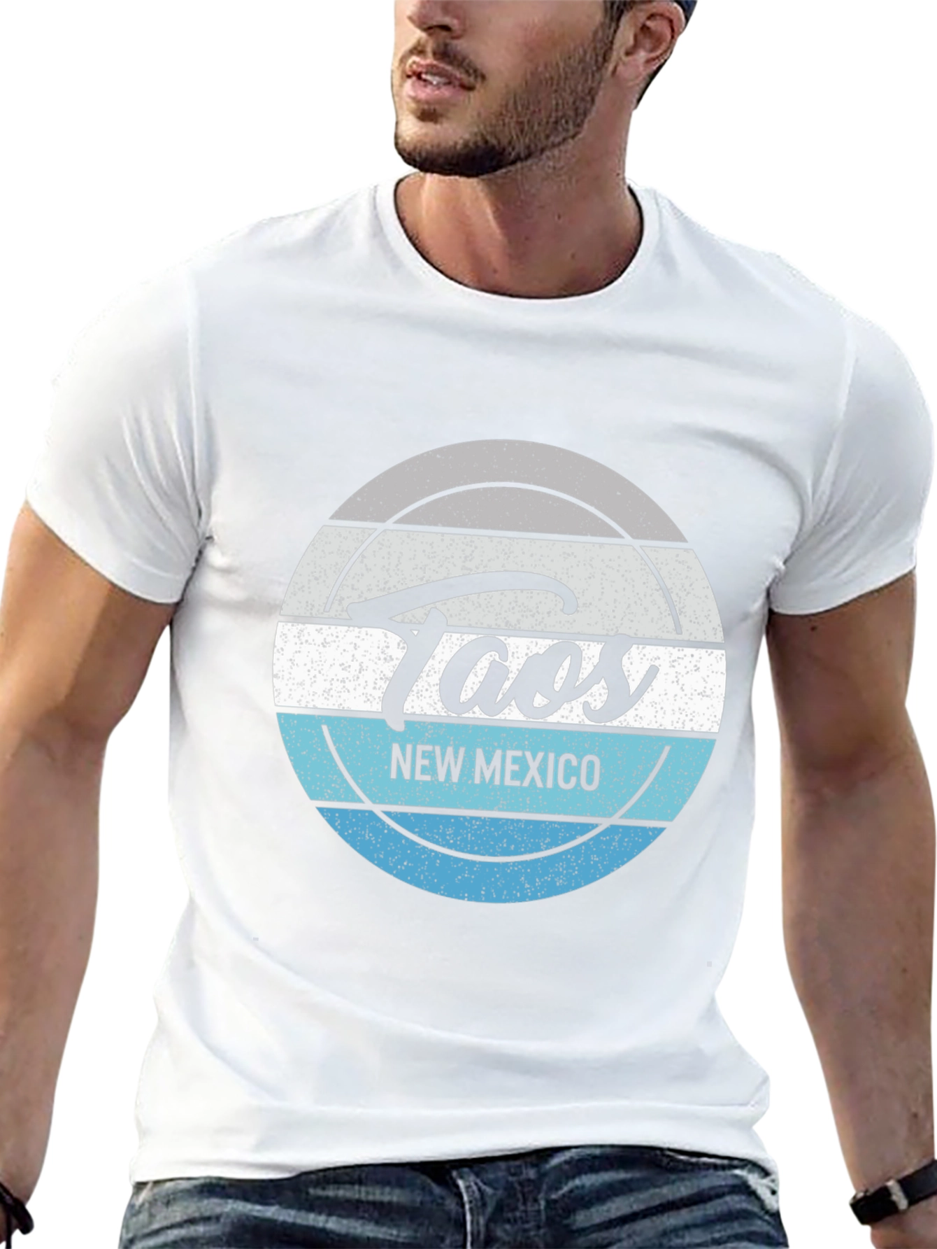 Taos New Mexico Tee - Distressed Graphic