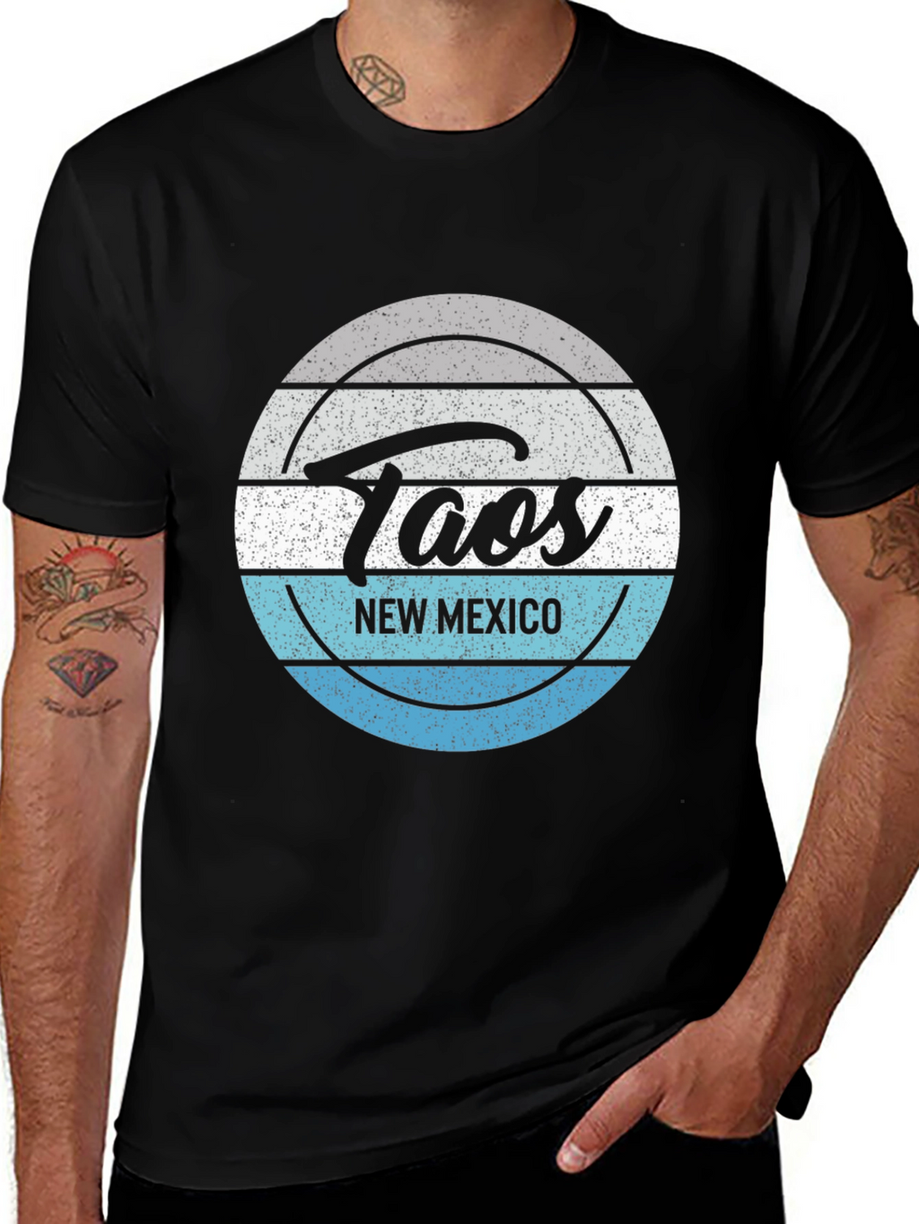 Taos New Mexico Tee - Distressed Graphic