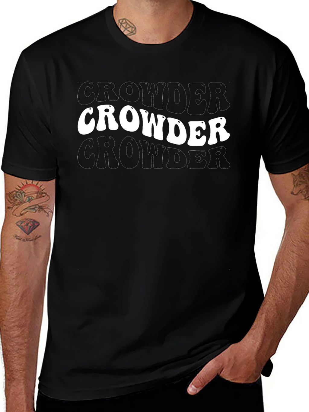 Crowder Retro Style Black T-Shirt