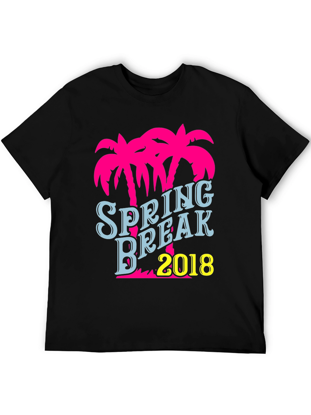 Spring Break 2018 Palm Tree Graphic T-Shirt