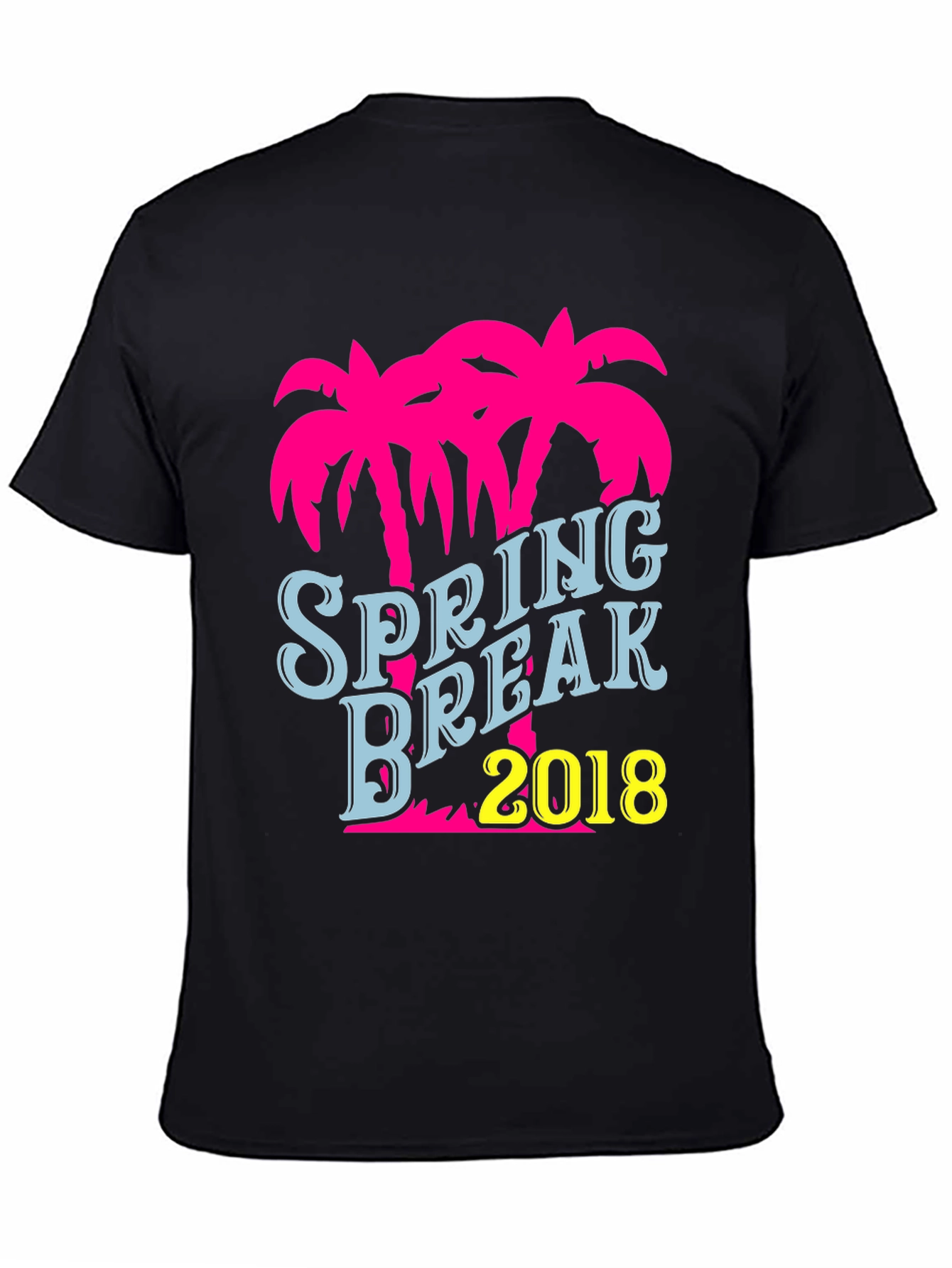 Spring Break 2018 Palm Tree Graphic T-Shirt