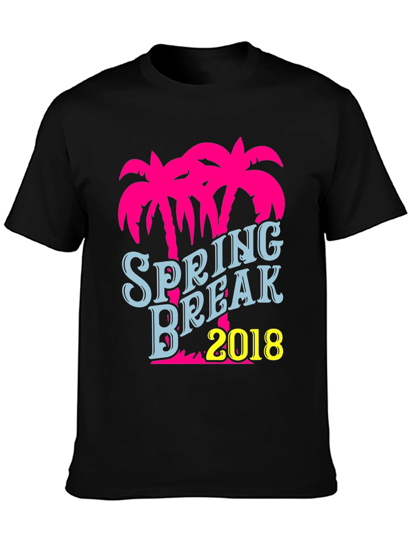Spring Break 2018 Palm Tree Graphic T-Shirt