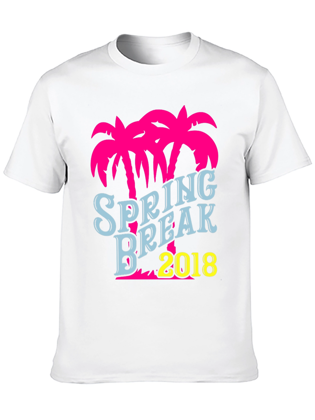 Spring Break 2018 Palm Tree Graphic T-Shirt