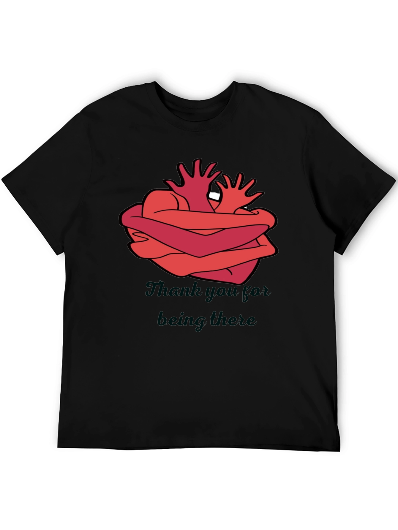 Heart Hug Graphic Tee - Thank You for Being There
