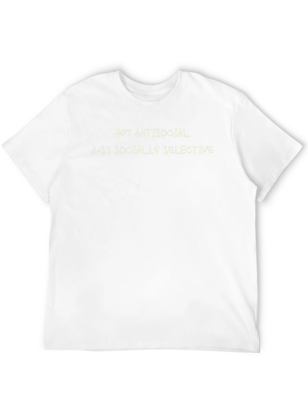 Not Antisocial Socially Selective Black T-Shirt