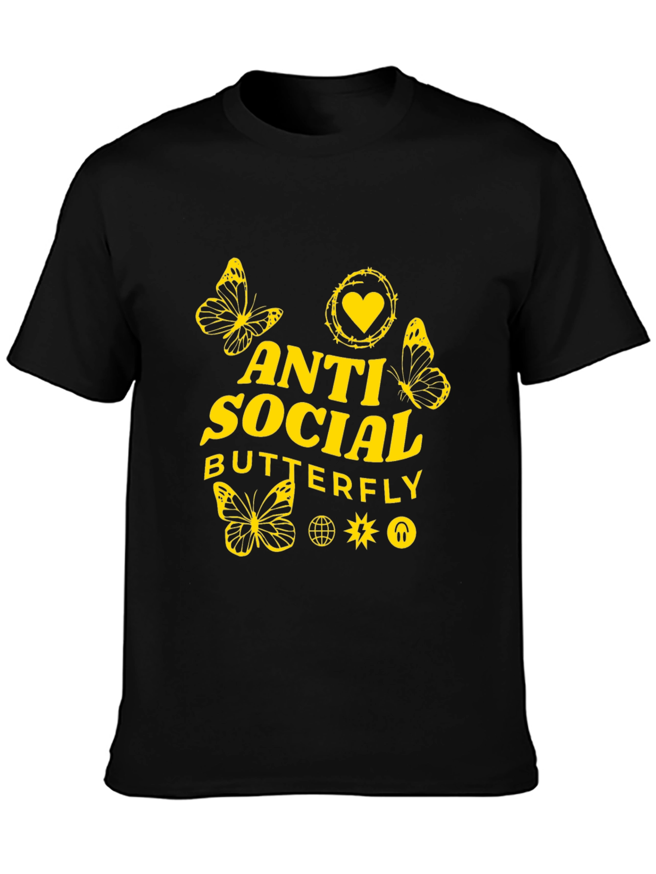 Anti Social Butterfly Graphic Tee