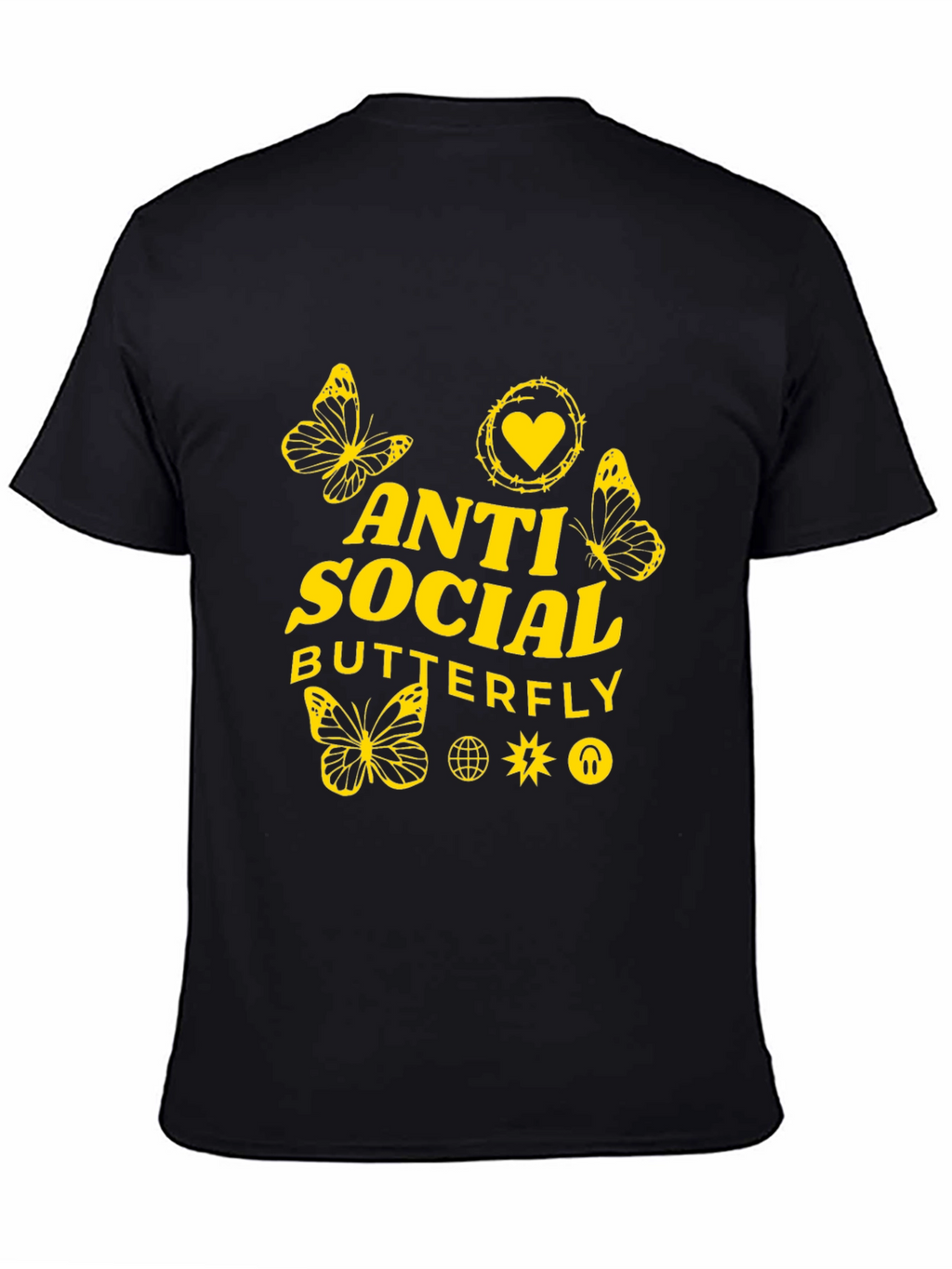 Anti Social Butterfly Graphic Tee