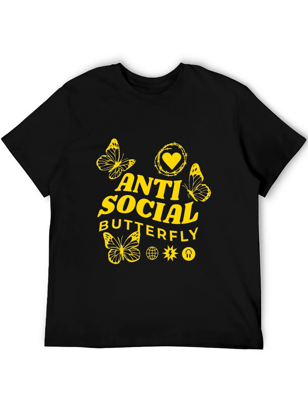 Anti Social Butterfly Graphic Tee