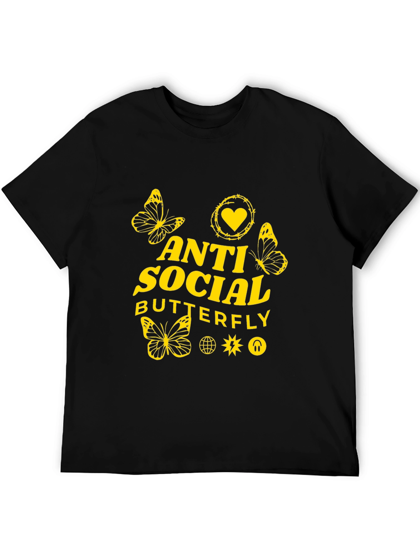 Anti Social Butterfly Graphic Tee