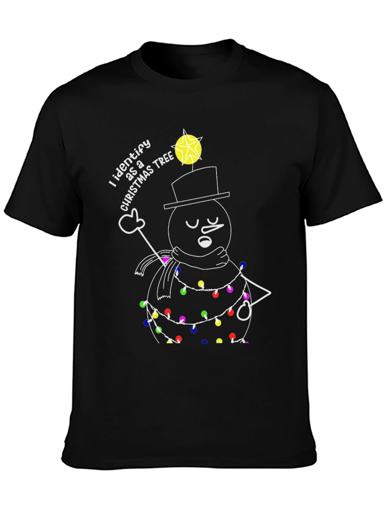 I Identify as Christmas Tree T-Shirt - Holiday Humor
