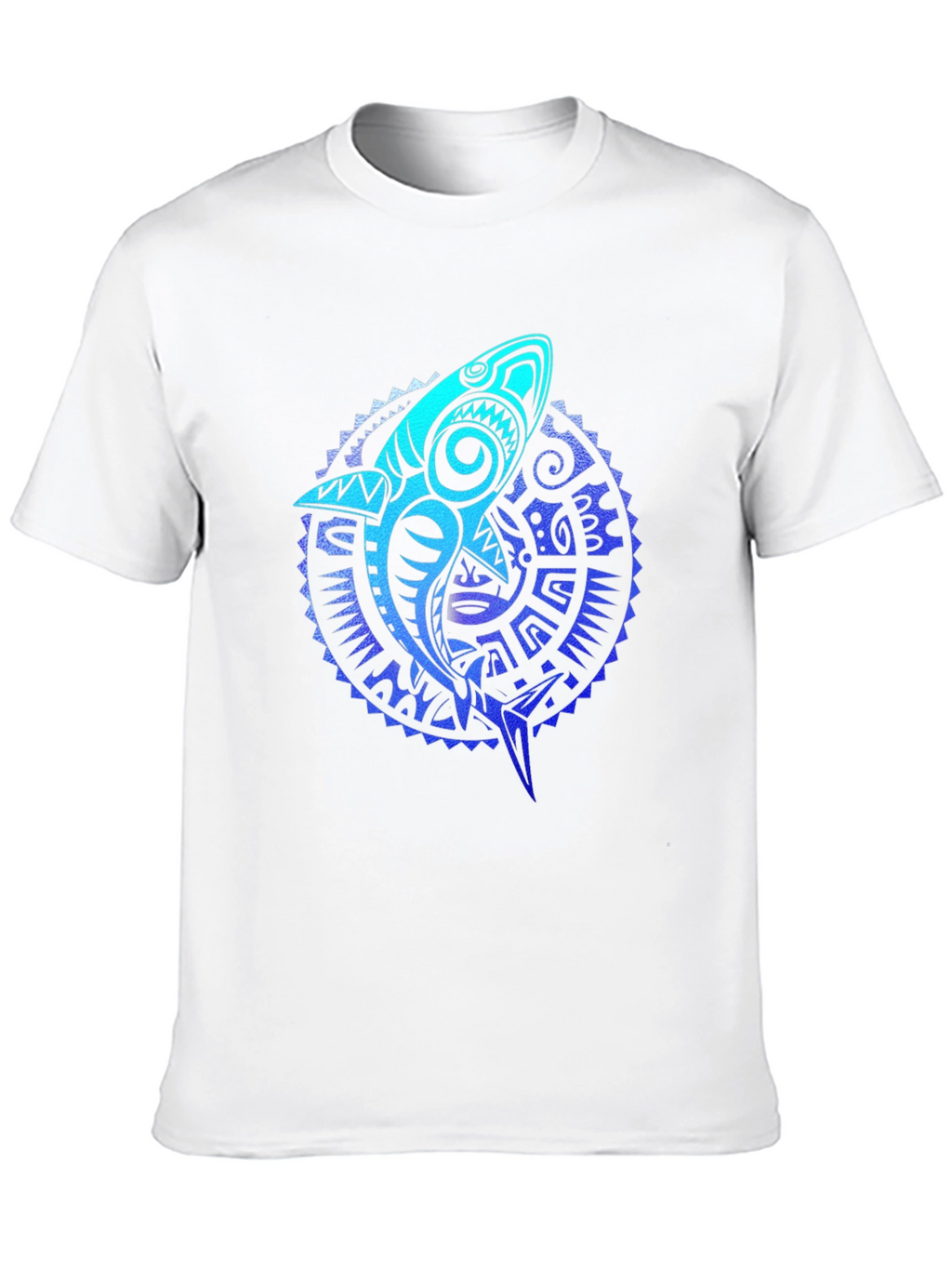 Tribal Shark Graphic Tee - Black