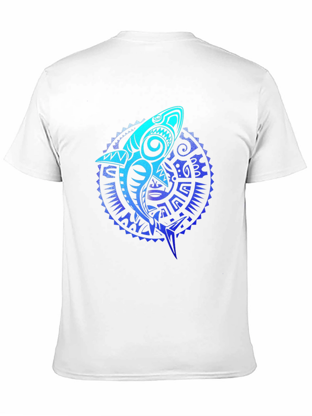 Tribal Shark Graphic Tee - Black