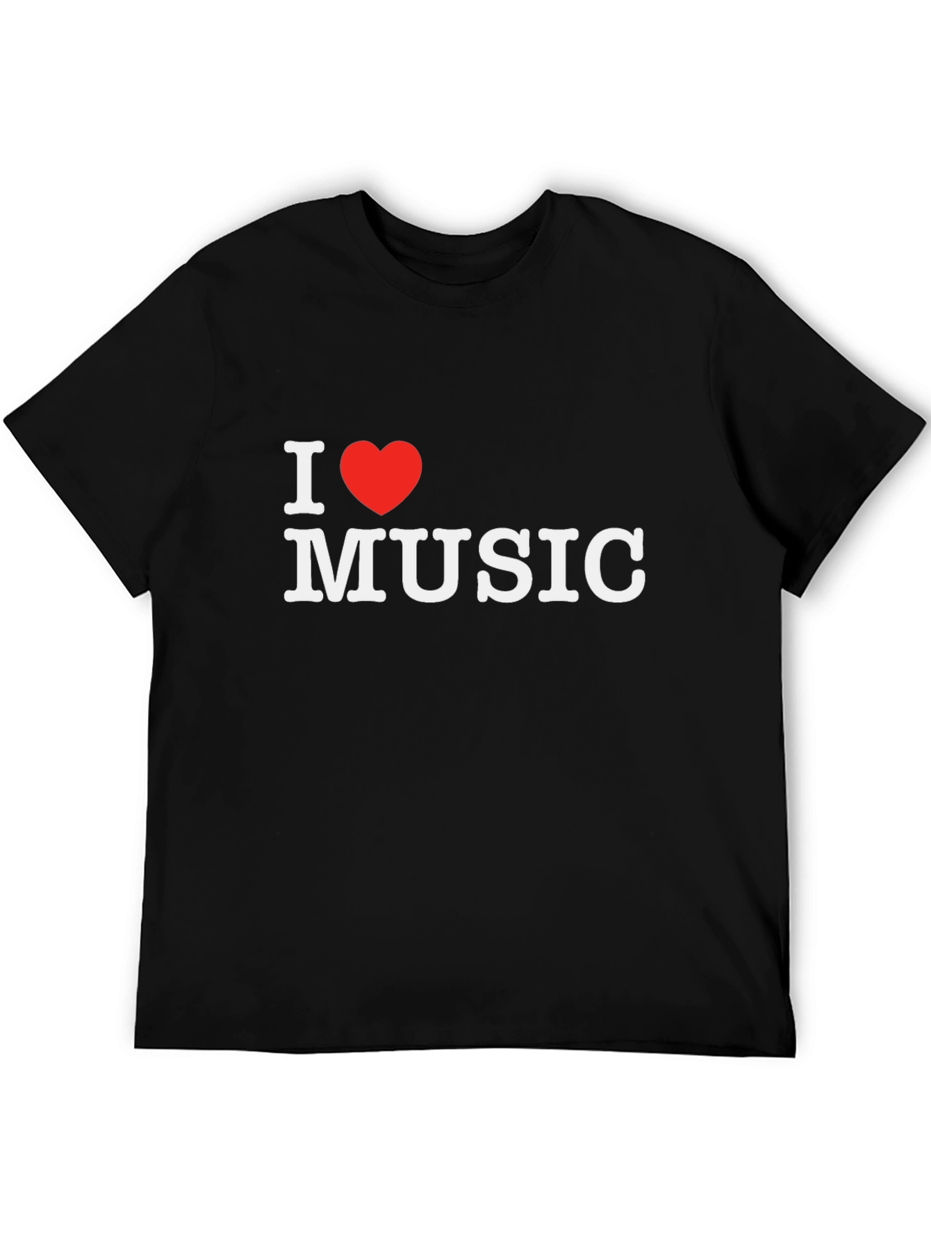 I Heart Music Black T-Shirt - Stylish & Comfortable