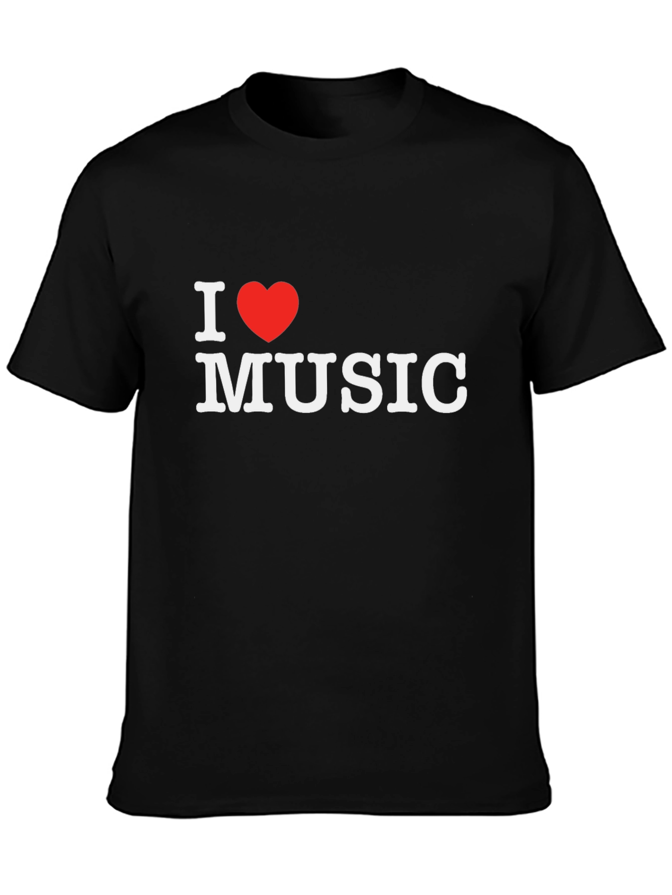 I Heart Music Black T-Shirt - Stylish & Comfortable
