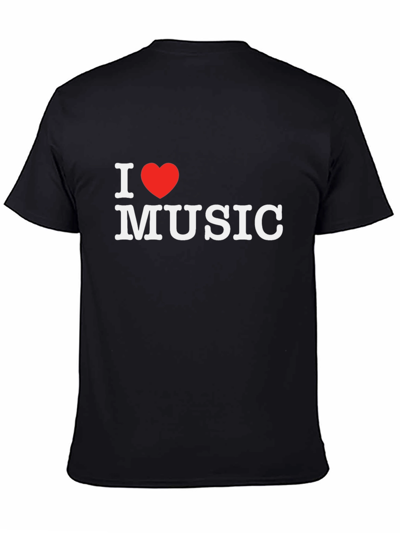 I Heart Music Black T-Shirt - Stylish & Comfortable