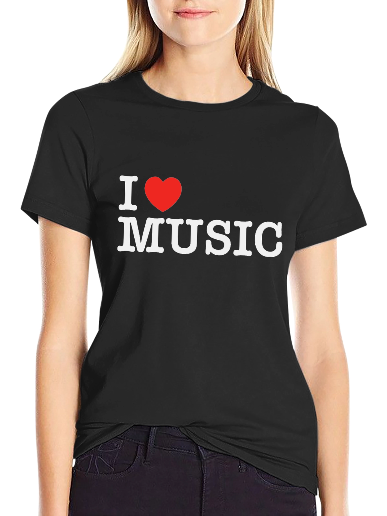 I Heart Music Black T-Shirt - Stylish & Comfortable