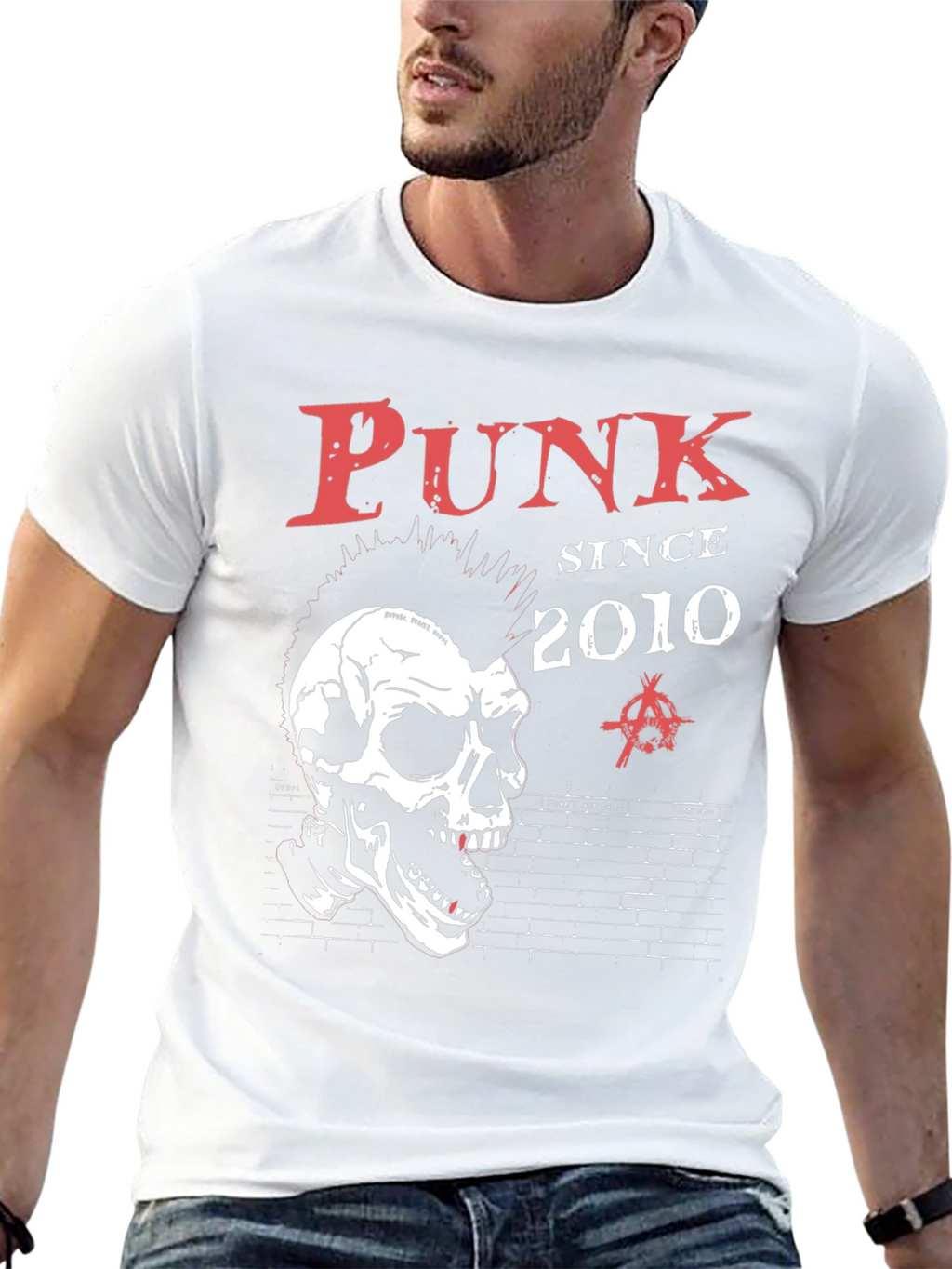 Punk Since 2010 Graphic Tee - Skull Design